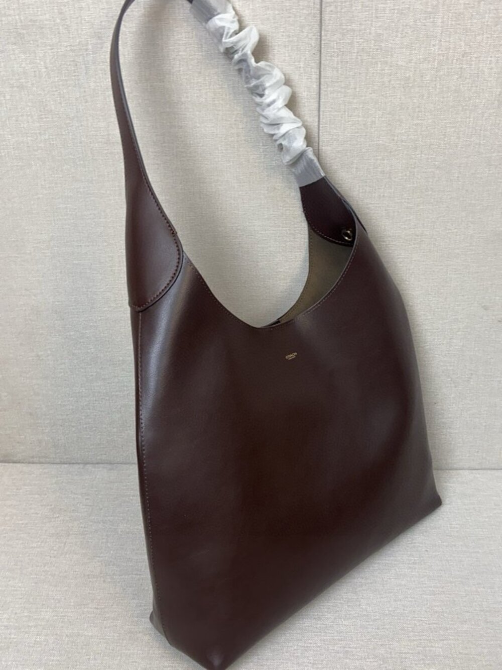 Coach Brooklyn 28 Large Maple Brown Leather Shoulder Bag New - Picture 4 of 8